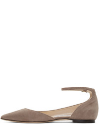 Ballerines en daim marron Jimmy Choo