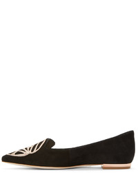 Ballerines en daim noires Sophia Webster