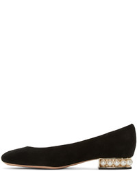 Ballerines en daim noires Nicholas Kirkwood