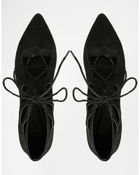 Ballerines en daim noires Asos