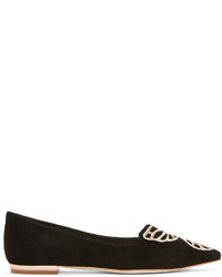 Ballerines en daim noires Sophia Webster