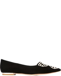 Ballerines en daim noires Sophia Webster