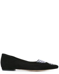 Ballerines en daim noires Sophia Webster