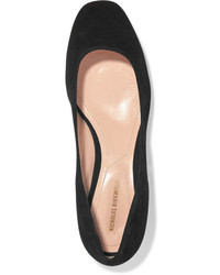 Ballerines en daim ornées noires Nicholas Kirkwood