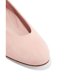 Ballerines en daim roses Mansur Gavriel