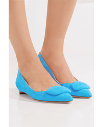 Ballerines en daim turquoise Rupert Sanderson