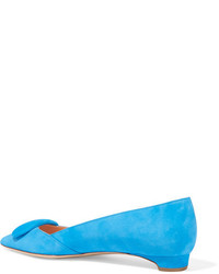 Ballerines en daim turquoise Rupert Sanderson