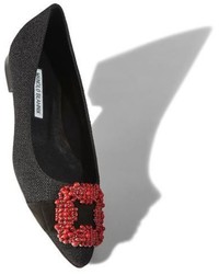 Ballerines noires Manolo Blahnik