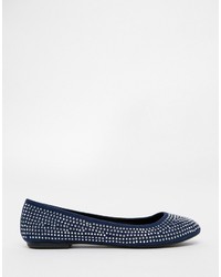 Ballerines ornées bleues Asos