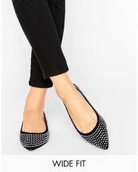 Ballerines ornées noires Asos