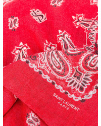 Bandana imprimé cachemire rouge Saint Laurent