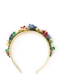 Bandeau à fleurs multicolore Dolce & Gabbana