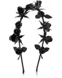 Bandeau à fleurs noir Jennifer Behr