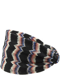 Bandeau en laine en tricot noir