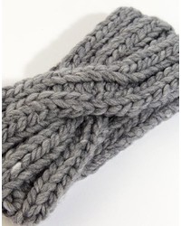 Bandeau en tricot gris Asos