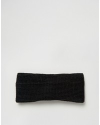 Bandeau en tricot noir Asos