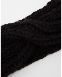 Bandeau en tricot noir Asos