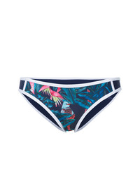 Bas de bikini à fleurs bleu marine Duskii