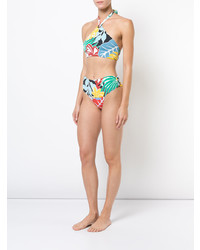 Bas de bikini à fleurs multicolore Patbo