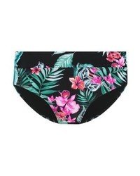 Bas de bikini à fleurs noir Dorothy Perkins
