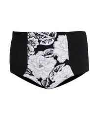 Bas de bikini à fleurs noir Evans