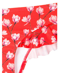Bas de bikini à fleurs rouge Verdelimon