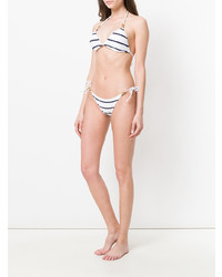 Bas de bikini à rayures horizontales blanc Heidi Klein