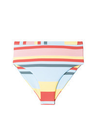 Bas de bikini à rayures horizontales multicolore