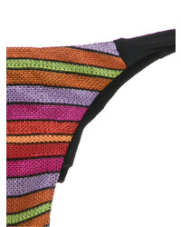 Bas de bikini à rayures horizontales multicolore Cecilia Prado