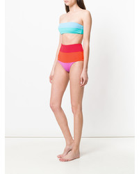 Bas de bikini à rayures horizontales multicolore Mara Hoffman