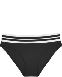 Bas de bikini à rayures horizontales noir