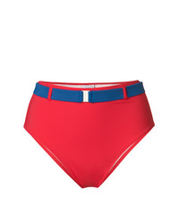 Bas de bikini à rayures horizontales rouge Solid & Striped