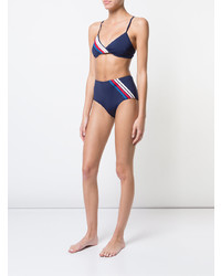 Bas de bikini à rayures verticales bleu marine Morgan Lane