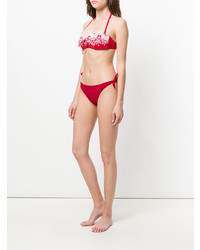 Bas de bikini brodé rouge Ermanno Scervino