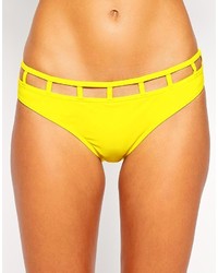 Bas de bikini découpé jaune Evil Twin