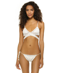 Bas de bikini en crochet blanc