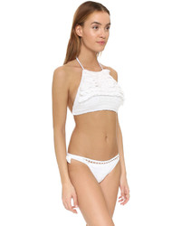 Bas de bikini en crochet blanc