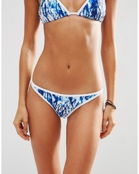Bas de bikini imprimé bleu clair