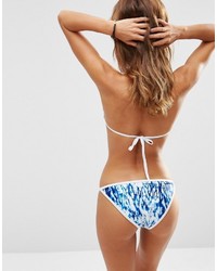 Bas de bikini imprimé bleu clair Asos