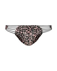 Bas de bikini imprimé léopard marron foncé Beach Riot