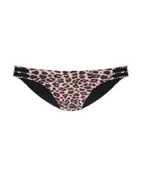 Bas de bikini imprimé léopard marron foncé YAS
