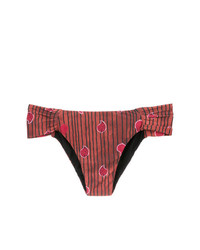 Bas de bikini imprimé rouge Sissa