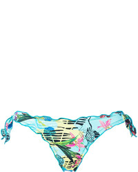 Bas de bikini imprimé turquoise Ermanno Scervino