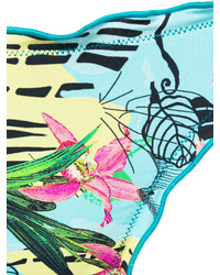 Bas de bikini imprimé turquoise Ermanno Scervino