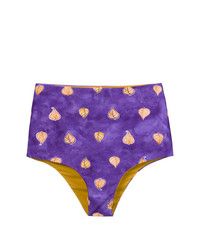 Bas de bikini imprimé violet Sissa