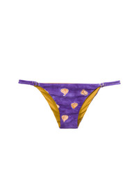 Bas de bikini imprimé violet Sissa