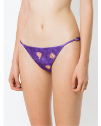 Bas de bikini imprimé violet Sissa