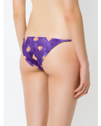 Bas de bikini imprimé violet Sissa