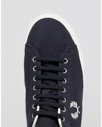 Baskets à chevrons bleu marine Fred Perry