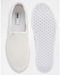 Baskets à enfiler blanches Asos